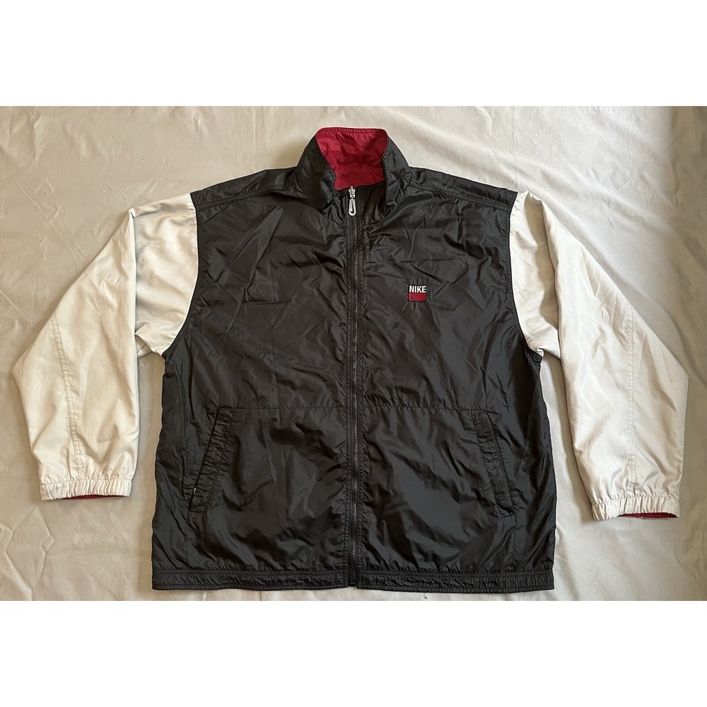 Vintage Nike Windbreaker Reversible Jacket Full Zip Coat XL
